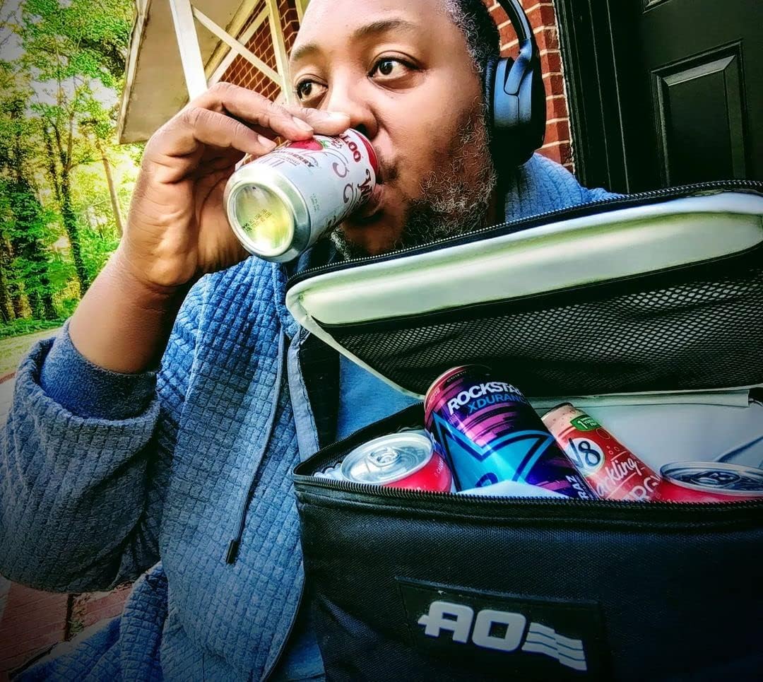 AO Coolers Pack N' Go Canvas Soft Travel or Lunch Coolers with High-Density Insulation, 6-Can