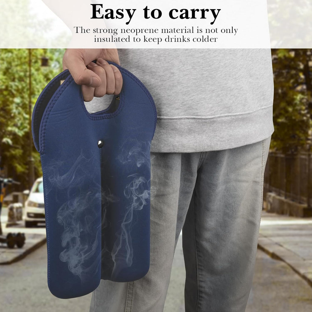 Linkidea Wine Travel Carrier & Cooler Bag, Wine Carrying Tote Picnic Cooler