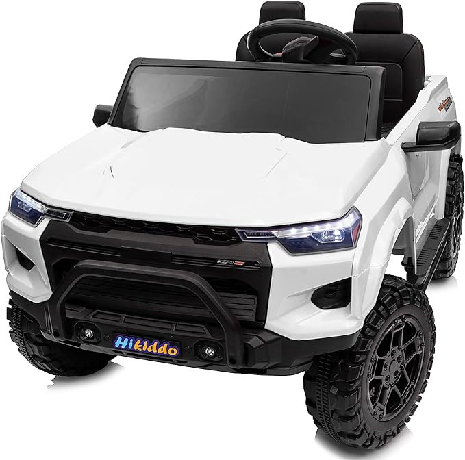 24V 10Ah Ride on Toy for Big Kids, 4WD 2 Seater Electric SUV Kids Car to Drive w/Remote Control, 4x200W Motors - White-BubblyBeeBaby