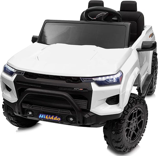 24V 10Ah Ride on Toy for Big Kids, 4WD 2 Seater Electric SUV Kids Car to Drive w/Remote Control, 4x200W Motors - White-BubblyBeeBaby