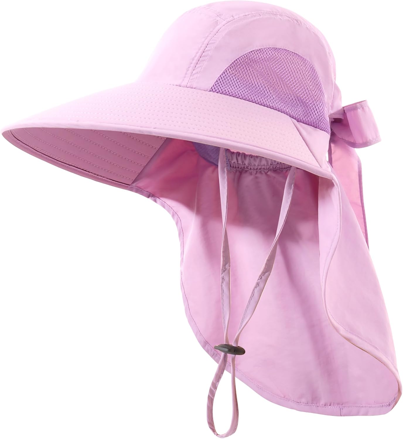 Womens Sun Hat UV Protection, Foldable Waterproof Wide Brim Bucket Hats with Neck Flap for Summer Beach Fishing Hiking