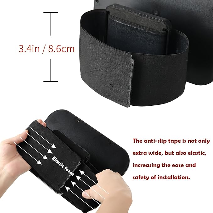 Funbliss Baby Car Mirror for Fixed Headrest, Compatible with Tesla Car Mirror for Baby and Other Models, 360° Rotation Clear & Wide View, Easy Install with Non-Slip Elastic Fixing-BubblyBeeBaby