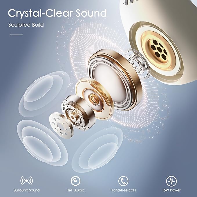 Karaoke Machine for Kids Adults Portable Bluetooth Speaker with 2 Wireless Microphones LED Lights Artistic Design 8-Hour Battery Support Family&Party Choice Fun for All Ages Gifts-BubblyBeeBaby