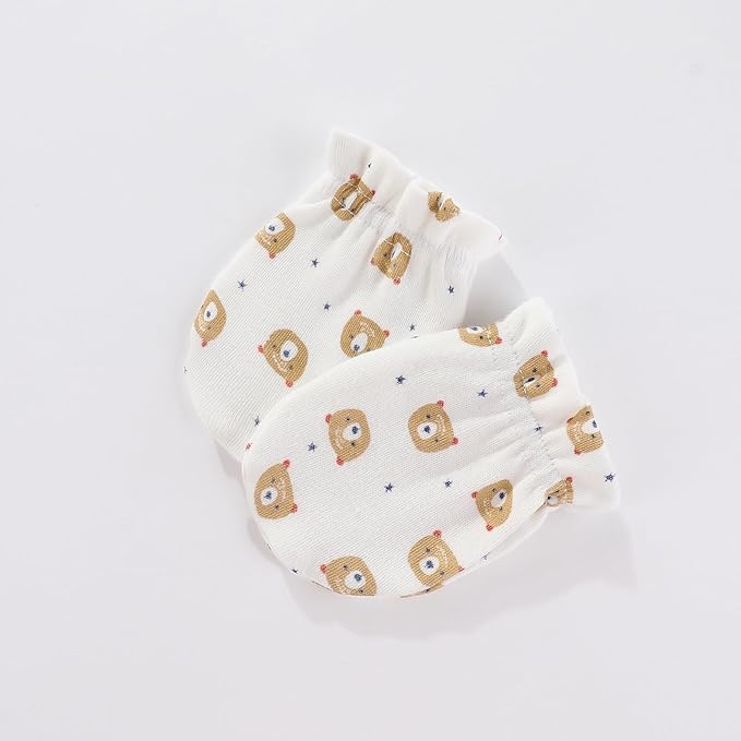 Unisex Baby Cotton Scratch Mittens For Newborn Baby Boys Girls Mittens Accessory 0-6 Months-BubblyBeeBaby