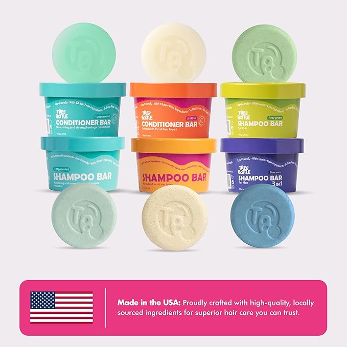 Hydrolyzed Oat Protein + Squalane Shampoo Bar for Girls - 4.5oz - For all Hair Types - Gentle on sensitive Eyes & Scalp - Natural, Tear-Free, Sulfate & Paraben-Free - Made in USA - 4.5oz-BubblyBeeBaby