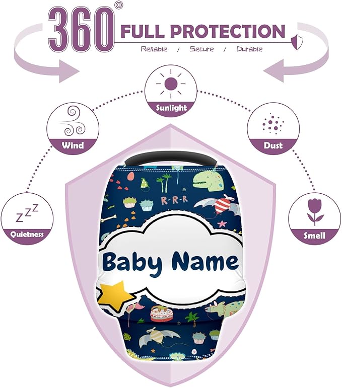 Baby Car Seat Stroller Cover Nursing Cover New Mom Breastfeeding Scarf Soft Stretchy Infant Carrier Cover Car Canopy Coverage-BubblyBeeBaby
