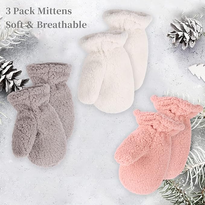 Zsedrut Baby Boys Winter Glove Warm Toddler Infant Girls Mittens Fleece Lined Gloves 1-7 Years-BubblyBeeBaby