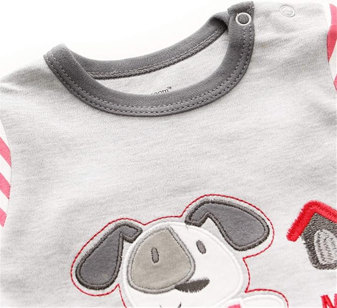 Kiddiezoom Baby and Toddler Boys'Snug Fit Footed One-Piece Romper Jumpsuit Cotton Cotton Footed Outfit-BubblyBeeBaby