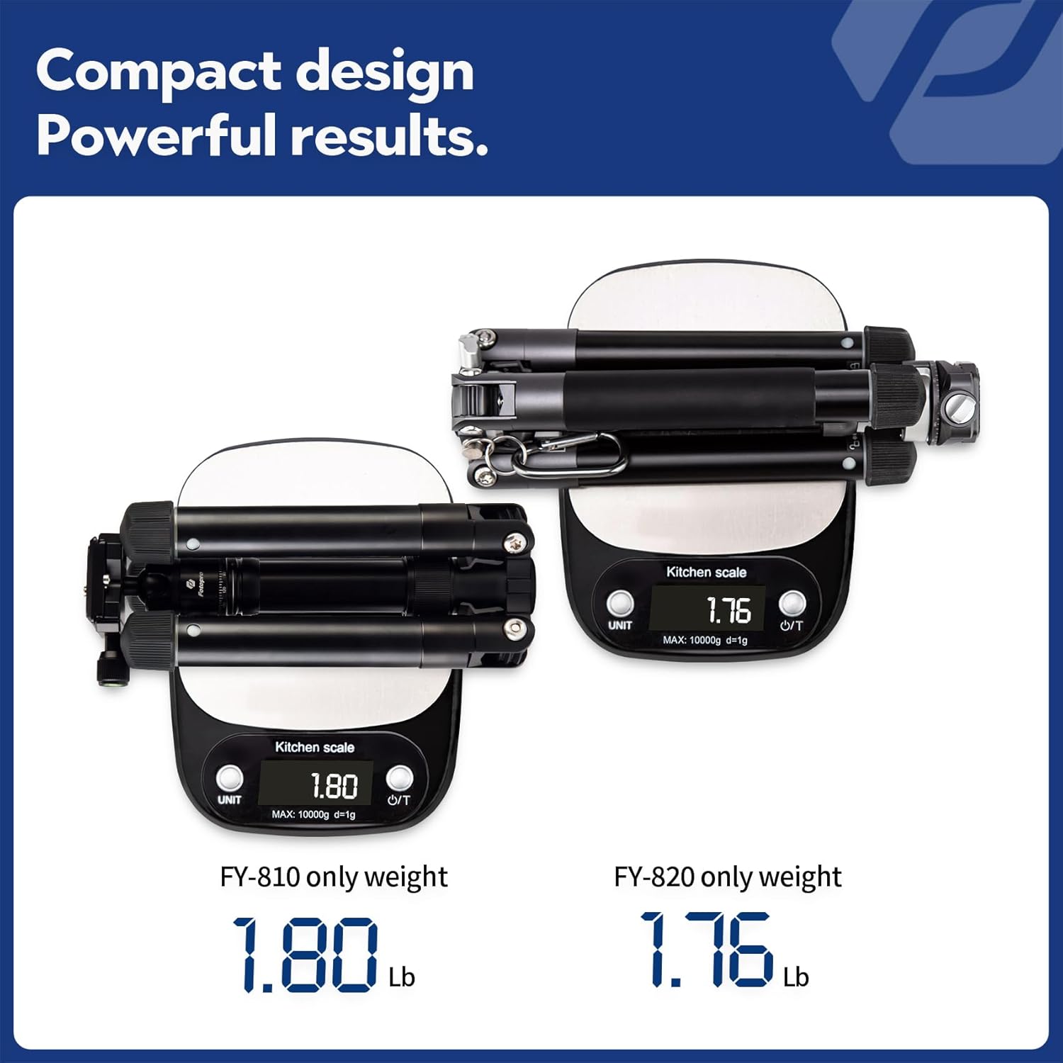 Fotopro Mini Tripod, 60" Lightweight Compact Travel Tripod with 360 Degree Ball Head Phone Mount Detachable Selfie Stick, Camera Phone Tripod Max Load up to 8.8 lbs, Free-1 Grey