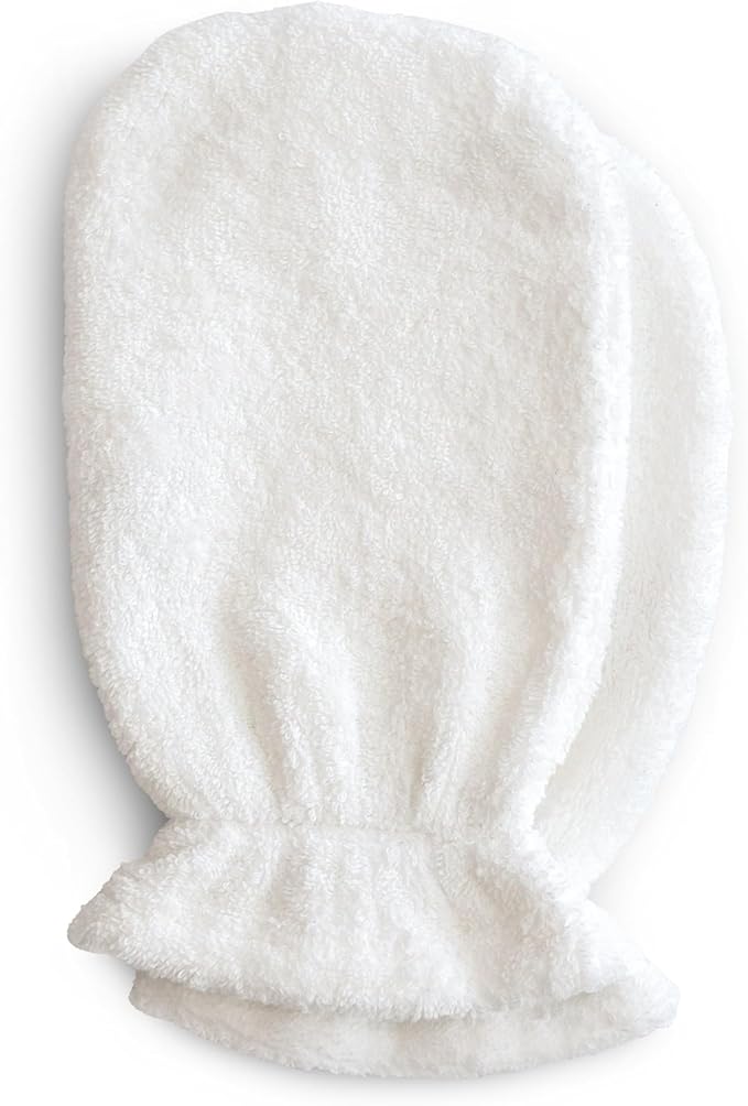 mushie Baby Bath Mitt | Organic Cotton | Pack of 2 (Pearl)-BubblyBeeBaby