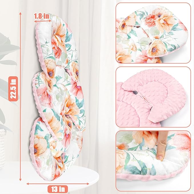 GFU Infant Stroller mat, Fits for Stroller, Swing, Flowers-BubblyBeeBaby