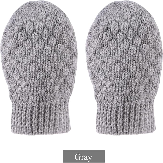 Baby Knit Mittens Toddler Boys Girls Gloves Winter Infant Newborn No Scratch Mitten 0-3 Years-BubblyBeeBaby