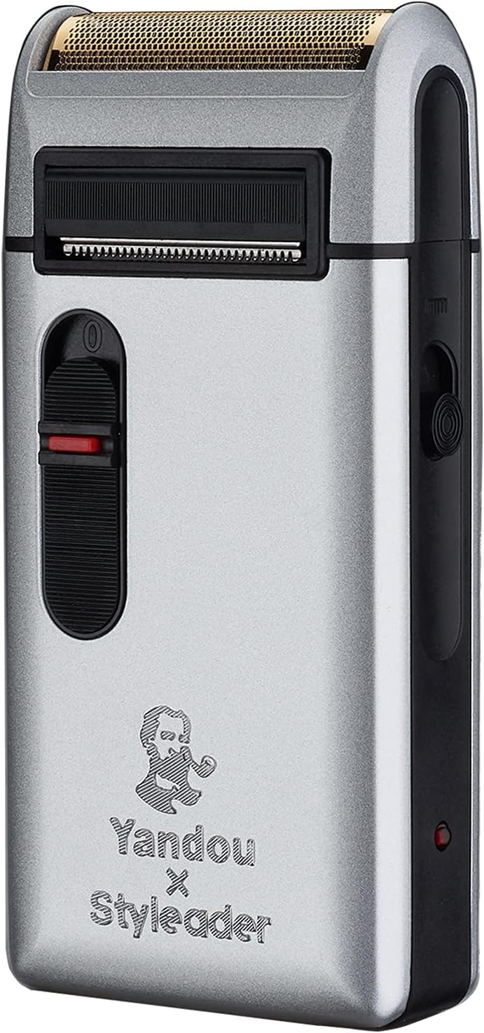 Retro Electric Razors for Men with Beard Trimmer, Rechargeable Mens Gold Foil Shavers, Strong Power (Sliver)