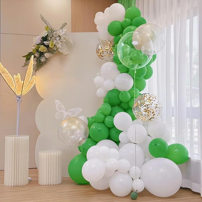 140pcs Lime Green Round Balloons Different Sizes 18 12 10 5 Inch Latex Balloons for Arch Decoration Party Balloon Kit for Graduation Birthday Party Wedding Balloon Baby Shower Decoration-BubblyBeeBaby