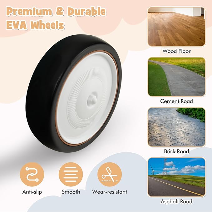 HONEY JOY Ride On Push Car, Outdoor Toddler Riding Toys w/Steering Wheel, Horn & Storage, Foot-to-Floor Sliding Car, No Batteries, Retro Baby Ride On Toys for Boys and Girls (White)-BubblyBeeBaby