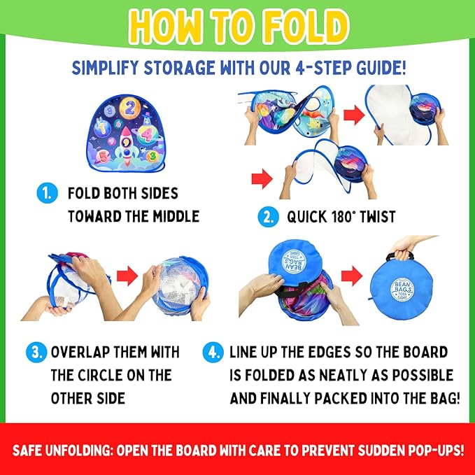 2-in-1 Dinosaur & Animal Bean Bag Toss Game – Double-Sided 27" Target Board with 6 Bean Bags – Outdoor & Indoor Toy for Toddlers & Kids Ages 3-6 – Birthday Gift - Amazon Exclusive-BubblyBeeBaby