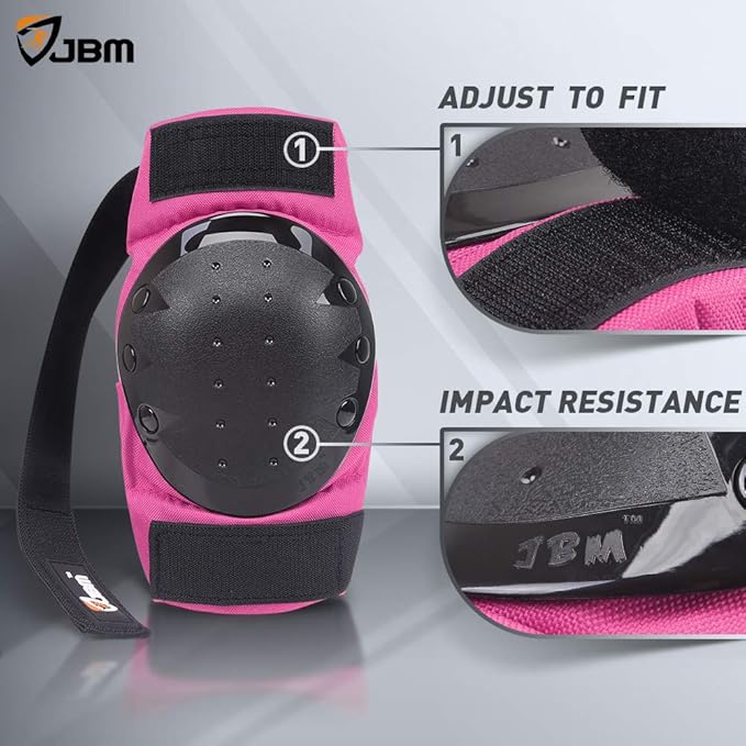JBM Adult & Kids Knee Pads Elbow Pads and Wrist Guards for Inline Skating, Roller Skating, Skateboarding, Scootering-BubblyBeeBaby
