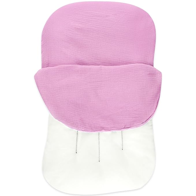 Hooyax Muslin Baby Lounger Cover Soft Organic Cotton Slipcover Fits Newborn Lounger for Baby Boys and Girls (Lavender)-BubblyBeeBaby