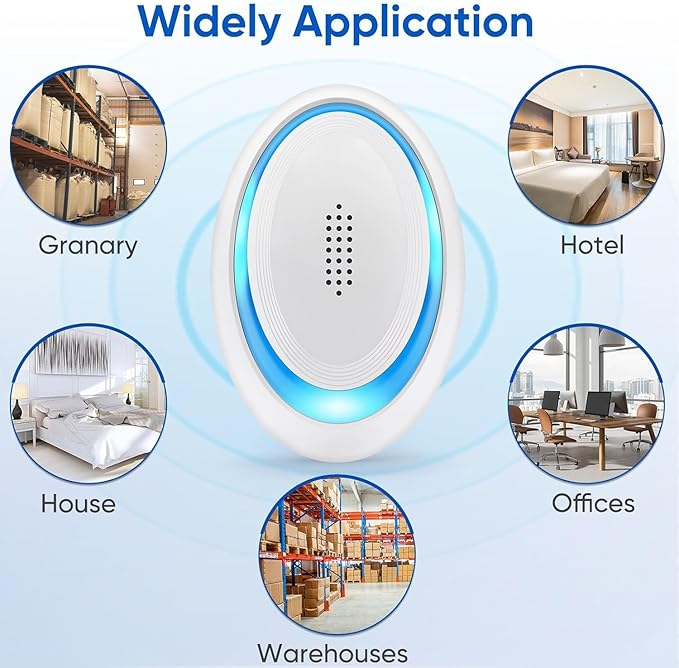 2025 Upgraded Spider Repellent Indoor, 6 Pack Ultrasonic Pest Repeller, Roach Repellent Plug, Roach Repellent Plug for Roach, Rodent, Mouse, Mosquito, Mice, Ant, Bugs Electronic Plug-in Pest Control-BubblyBeeBaby