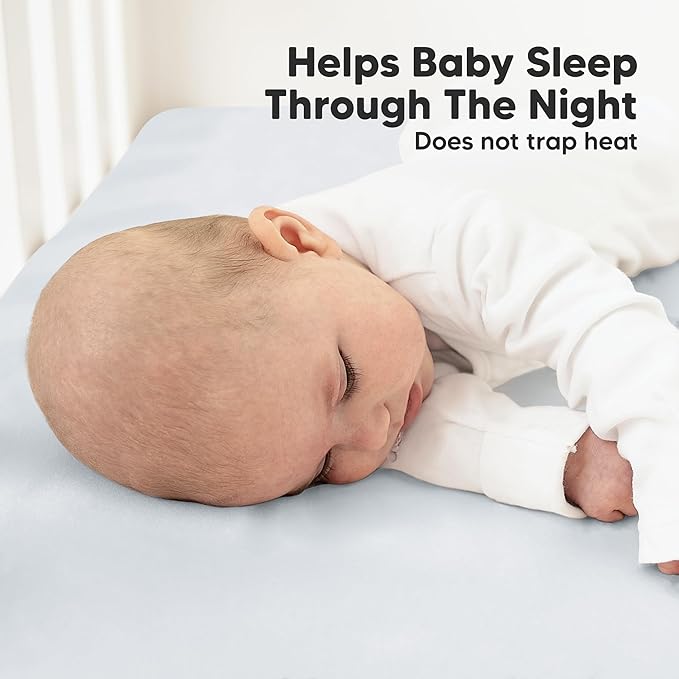 KeaBabies 2-Pack Organic Crib Sheets for Boys, Girls - 52x28 Fitted Crib Mattress Sheet Neutral, Breathable Jersey Cotton Cover for Baby Bed, Toddler Mattress, Soft & Cute Prints (Hazy)-BubblyBeeBaby