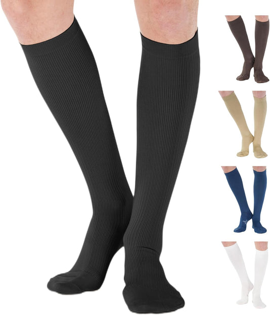 ABSOLUTE SUPPORT Cotton Compression Socks for Women & Men 20-30 mmhg Knee High