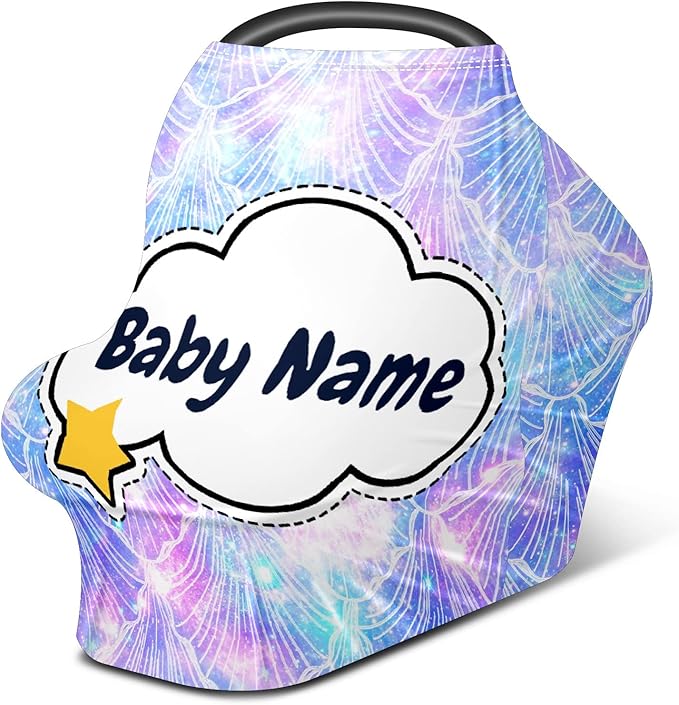 Baby Car Seat Stroller Cover Nursing Cover New Mom Breastfeeding Scarf Soft Stretchy Infant Carrier Cover Car Canopy Coverage-BubblyBeeBaby