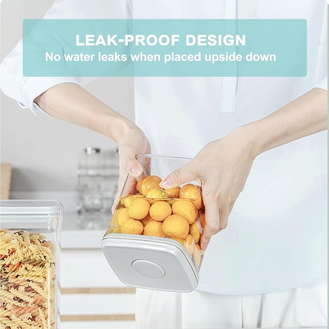 Airtight Food Storage Container - 0.5qt / 500ml Mini Square Pop Containers With Lids, Bpa Free Stackable Container Snacks Candy Salt Herbs Spices-BubblyBeeBaby