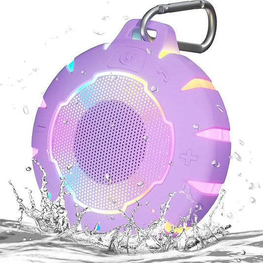 HEYSONG Waterproof Shower Bluetooth Speaker, Durable & Portable with Clear Sound, Ideal for Shower, Pool, Beach & Kayaking – Great Gift for Girls, Women & Men-BubblyBeeBaby