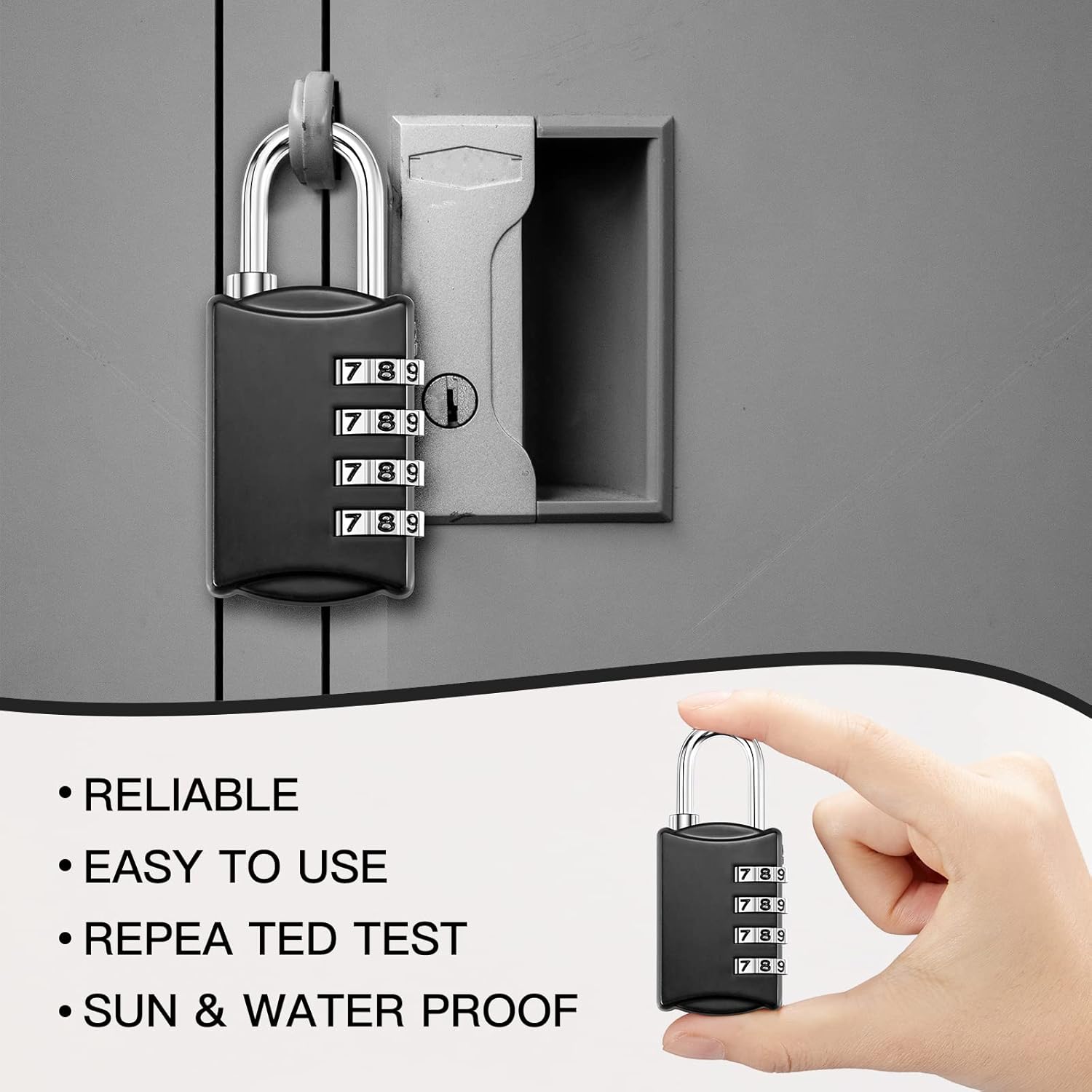 Moxweyeni 10 Pcs 4 Digit Combination Lock Small Combo Luggage Number Locks Outdoor Waterproof Padlock for Traveling Toolbox Gym Door Locker Suitcases Employee Hasp Storage