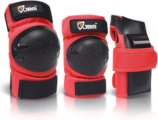 JBM Adult & Kids Knee Pads Elbow Pads and Wrist Guards for Inline Skating, Roller Skating, Skateboarding, Scootering-BubblyBeeBaby