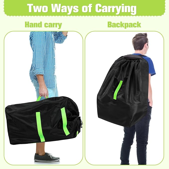 Waterproof Car Seat Bags For Airplane Travel, Durable Carseat Cover For Air Travel Car Seat Travel Bag with Shoulder Straps and 2pcs Luggage Tags For Airplane-BubblyBeeBaby