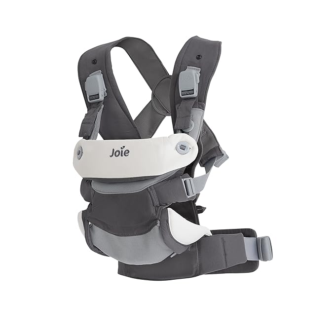 Joie Savvy lite 3-in-1 Baby Carrier – Lightweight, Ergonomic Baby Carrier with 3 Carry Positions, Padded Straps, and Lumbar Support (Cobblestone)-BubblyBeeBaby