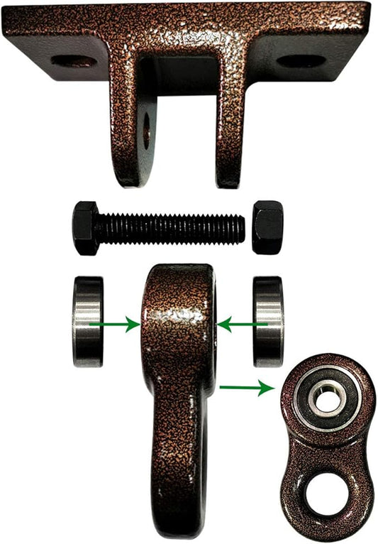Heavy Duty Bronze Swing Hangers Screws Bolts Included Over 5000 lb Capacity Playground Porch Yoga Seat Trapeze Wooden Sets Indoor Outdoor (2 Pack)-BubblyBeeBaby