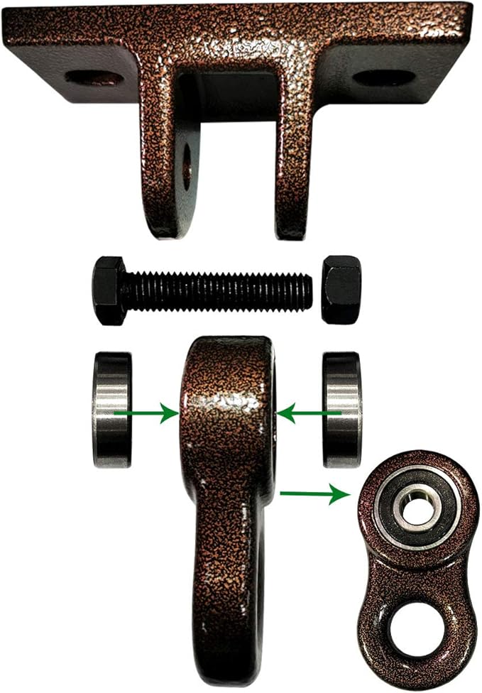 Heavy Duty Bronze Swing Hangers Screws Bolts Included Over 5000 lb Capacity Playground Porch Yoga Seat Trapeze Wooden Sets Indoor Outdoor (4 Pack)-BubblyBeeBaby