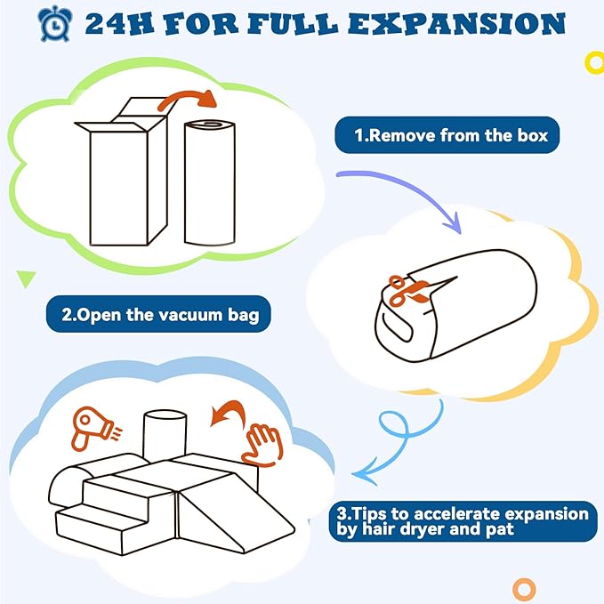 Jela Foam Blocks 6Pcs Soft Play Equipment Luxury Corduroy Fabric, Toddler Climbing Toys Indoor Soft Play for Toddlers-BubblyBeeBaby