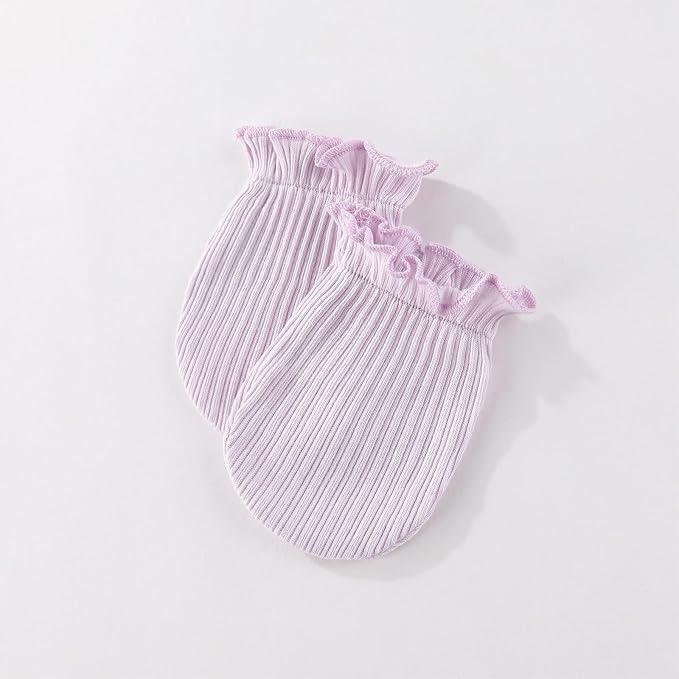 15 Pack Unisex New Born Boy Girls No Scratch Mittens Sets Cotton Soft Baby Gloves Hats socks Accessory 0-6 Months-BubblyBeeBaby