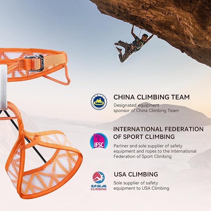 KAILAS Kids Rock Climbing Harness Child Safety Belt Climbing Gear Adjustable Lightweight Indoor Gyms Beginners Youth-BubblyBeeBaby