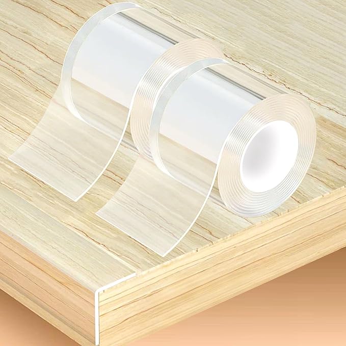 2 Rolls Clear Soft Corner Protectors for Furniture Strip,Sharp Edge & Table Bumper,Window Edge,Wall Protector, Soft Corner Guards Safe for Proof,Table Corner Protectors in Family,2.56 in x 13.12 FT-BubblyBeeBaby