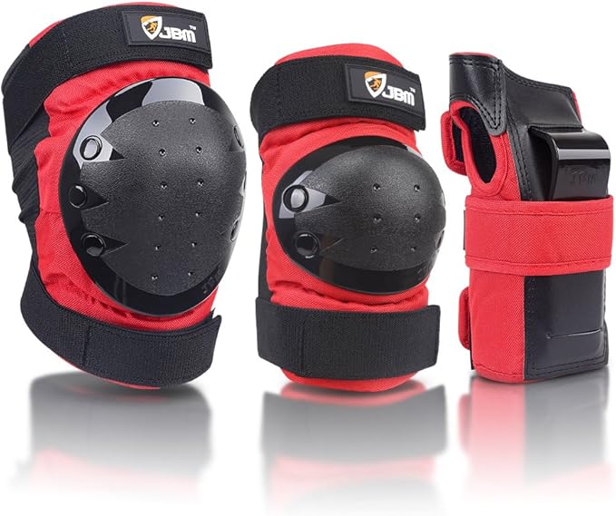 JBM Adult & Kids Knee Pads Elbow Pads and Wrist Guards for Inline Skating, Roller Skating, Skateboarding, Scootering-BubblyBeeBaby