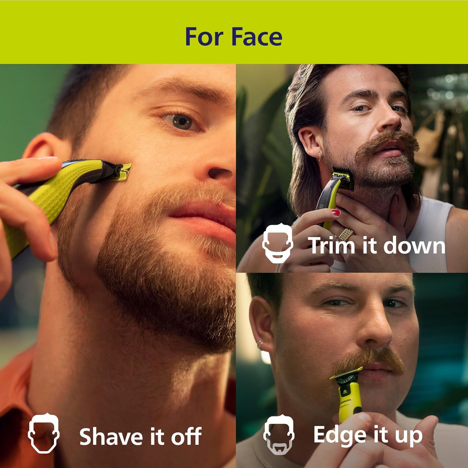 Philips Norelco OneBlade Face+Body Travel Kit Bundle - Philips Norelco OneBlade 360 Face+Body Hybrid Electric Trimmer and Shaver, QP2834/70 + Travel Case. QP401/90