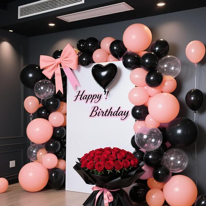 140pcs Pastel Pink Round Balloons Different Sizes 18 12 10 5 Inch Latex Balloons for Arch Decoration Party Balloon Kit for Graduation Birthday Party Wedding Balloon Baby Shower Decoration-BubblyBeeBaby