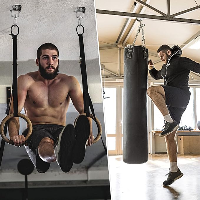 Heavy Duty Swing Hangers for Wooden Sets 2000 LB Capacity Hammock Hanger 360 Swivel Stainless Steel Swing Hardware Accessories 2 Packs for Porch Playground Yoga Heavy Bag-BubblyBeeBaby