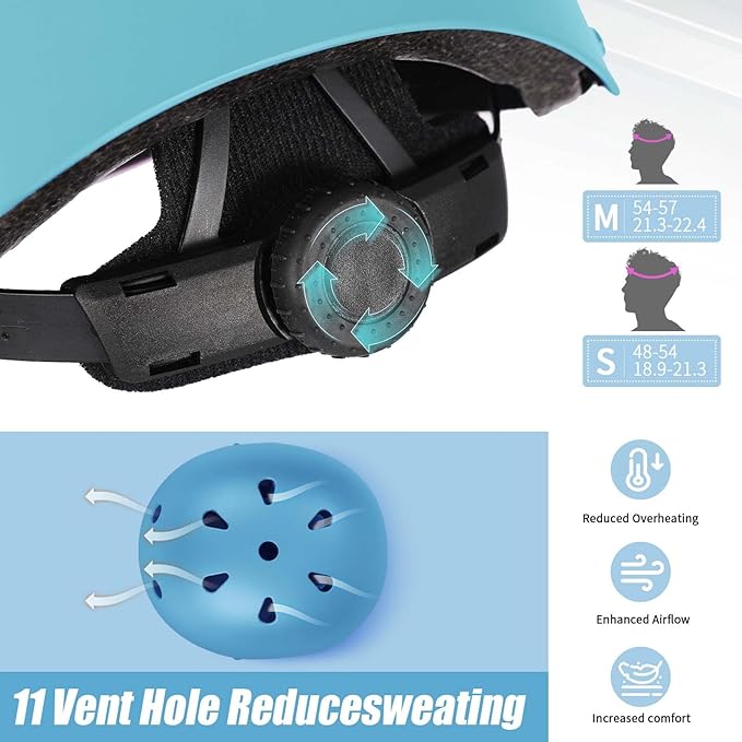 Kids Bike Helmet Set Adjustable Helmet for Ages 3-15 Kids Toddler Boys Girls Youth, Multi-Sport Bicycle Skateboarding Football Rollerskating Scooter Rollerblade Balance Bike Helmets-BubblyBeeBaby