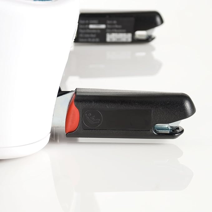 Clek Oobr High Back Booster Car Seat with Rigid Latch, Cloud & Foonf/Fllo Drink Thingy Cup Holder, White-BubblyBeeBaby