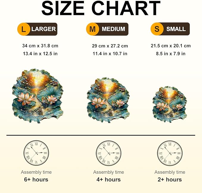 Jigfoxy Wooden Puzzles for Adults, Lotus Wood Puzzles Adult, Unique Animal Shape Wooden Jigsaw Puzzles for Adults, Birthday Gifts for Puzzle Lovers, Family, Friend (S-8.5 * 7.9in-100pcs)-BubblyBeeBaby