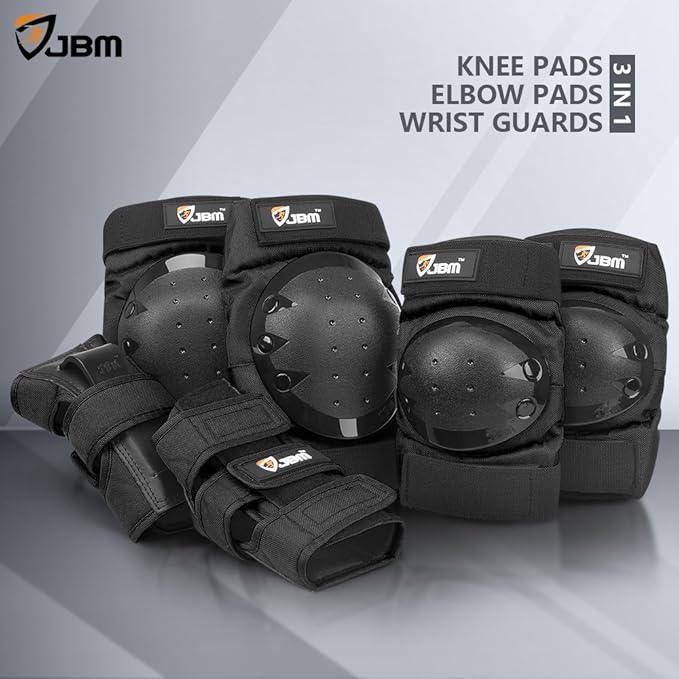 JBM Adult & Kids Knee Pads Elbow Pads and Wrist Guards for Inline Skating, Roller Skating, Skateboarding, Scootering-BubblyBeeBaby