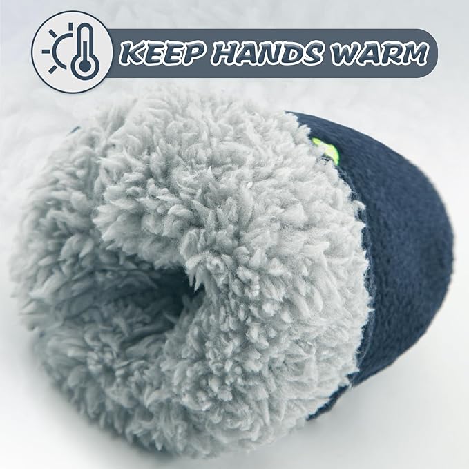 BAVST Baby Toddler Winter Mittens Girls Warm Fleece Lined Gloves Kids Sherpa Lined Mittens for Boys-BubblyBeeBaby