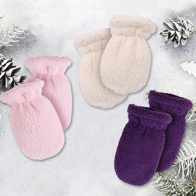 Zsedrut Baby Boys Winter Glove Warm Toddler Infant Girls Mittens Fleece Lined Gloves 1-7 Years-BubblyBeeBaby