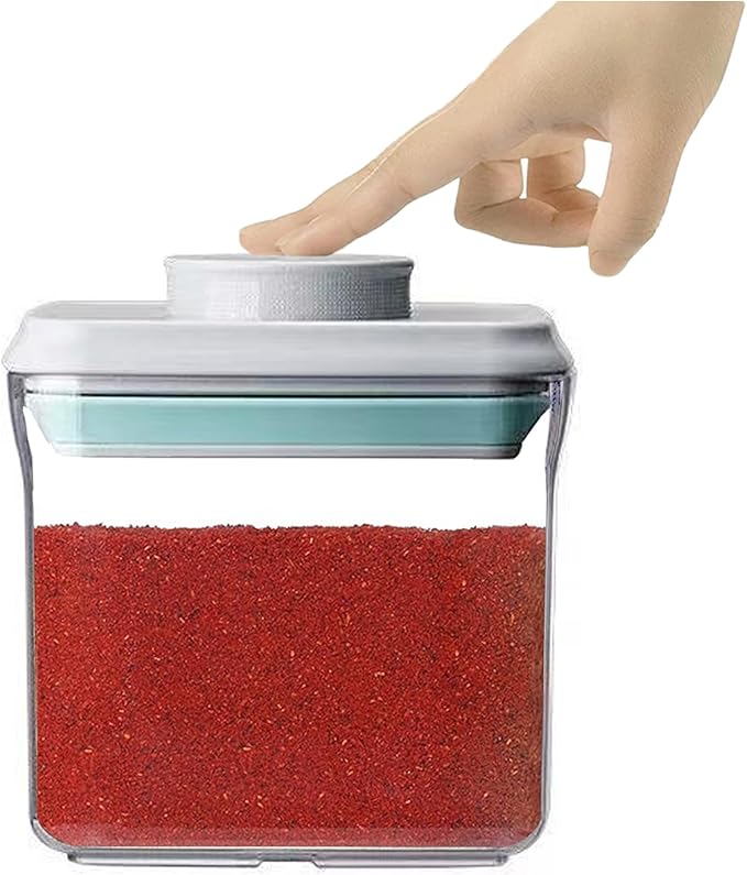 Airtight Food Storage Container - 0.5qt / 500ml Mini Square Pop Containers With Lids, Bpa Free Stackable Container Snacks Candy Salt Herbs Spices-BubblyBeeBaby