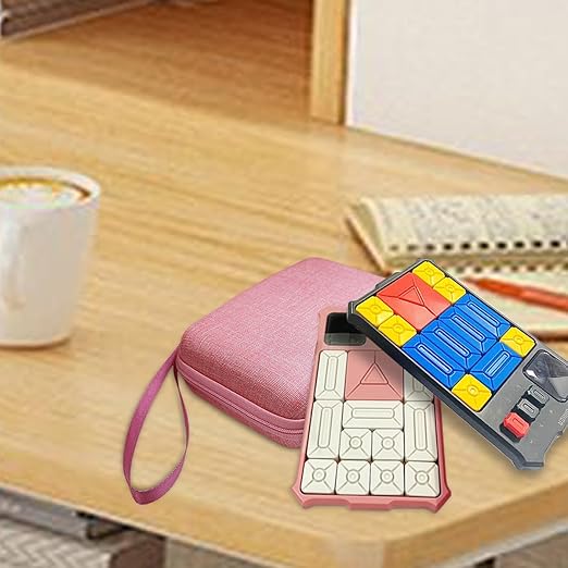 JCHPINE Hard Carrying Case for GiiKER Super Slide Brain Games, Protective Storage Holder for GiiKER Brain Teaser Puzzles Interactive Handheld Game Console Accessories (Case Only) (Pink)-BubblyBeeBaby